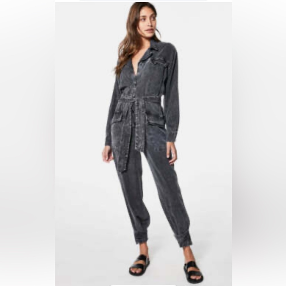 Young Fabulous & Broke Washed Black Flight Jumpsuit
